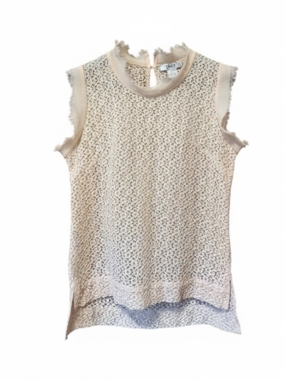 Pinky Lace Sleeveless Top – Size Large